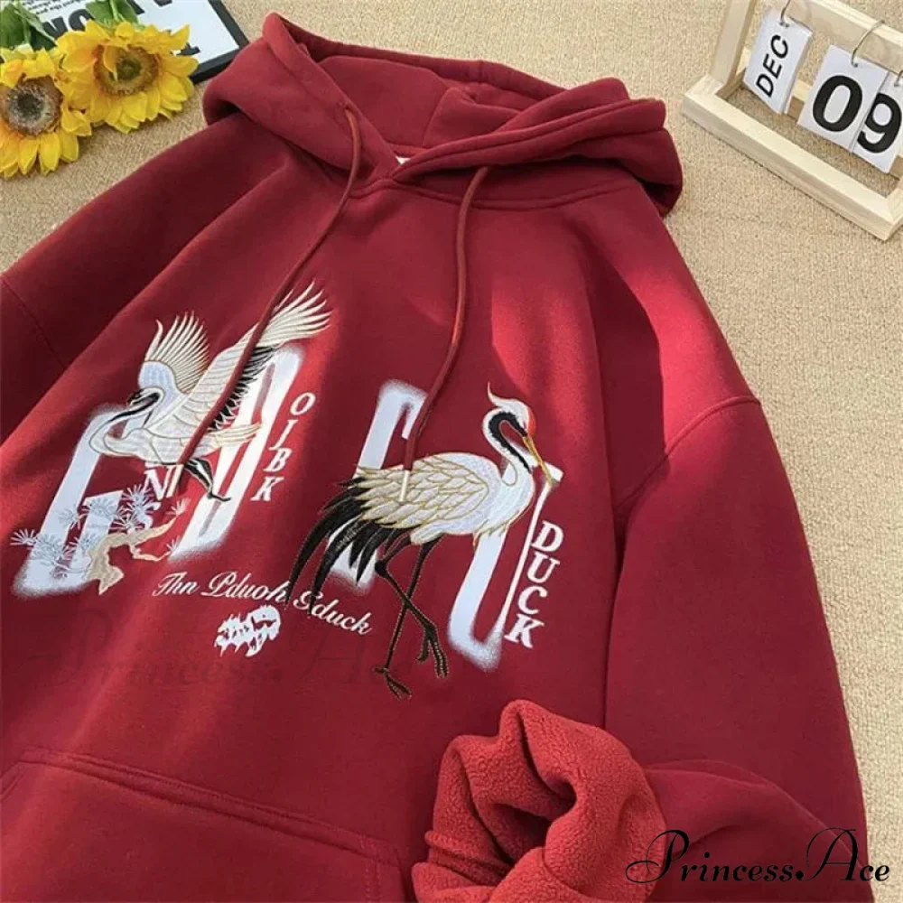 Chinese Heron Pullover Hoodie - Image 6