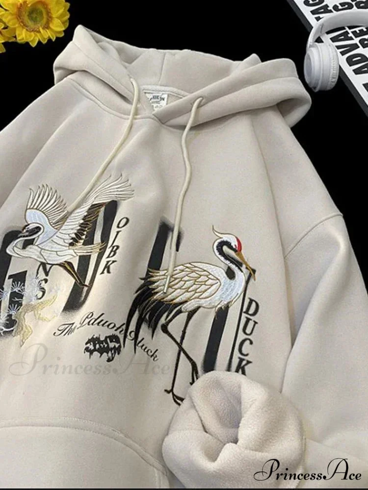 Chinese Heron Pullover Hoodie - Image 7