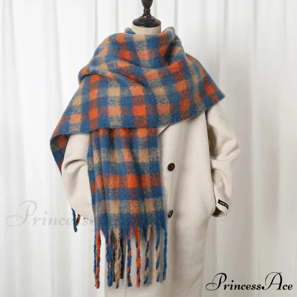 Chunky Banded Cashmere Journey Wrap Scarf - Image 13