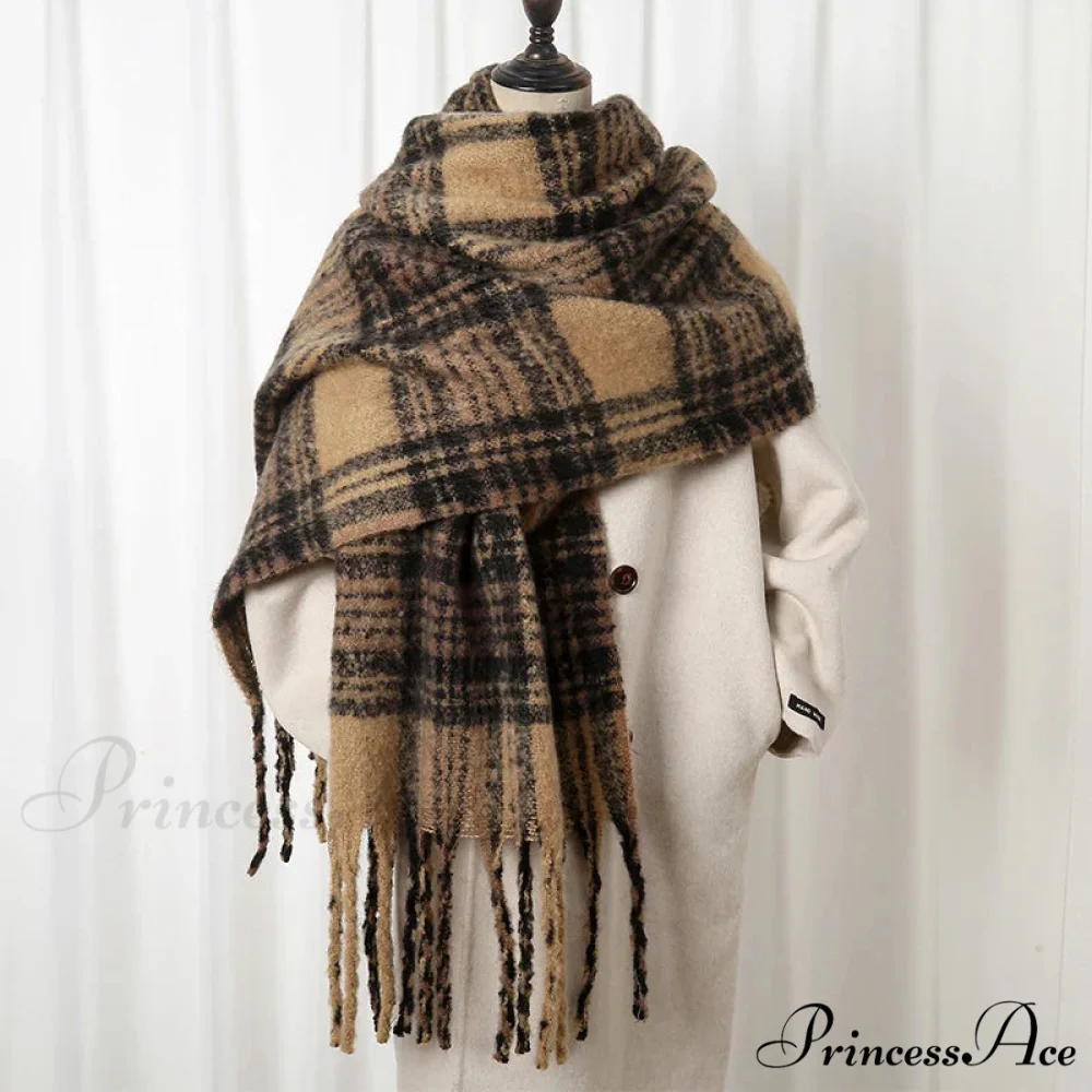 Chunky Banded Cashmere Journey Wrap Scarf - Image 16