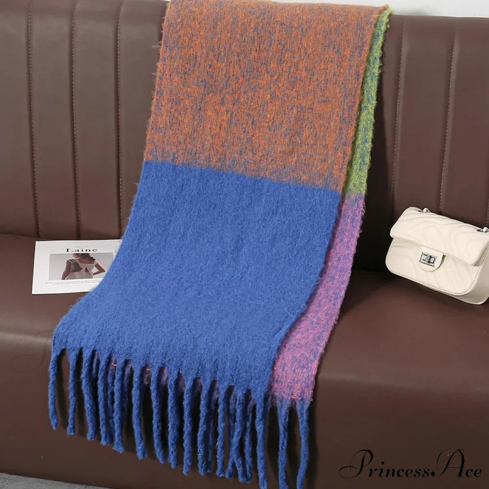 Chunky Banded Cashmere Journey Wrap Scarf - Image 19