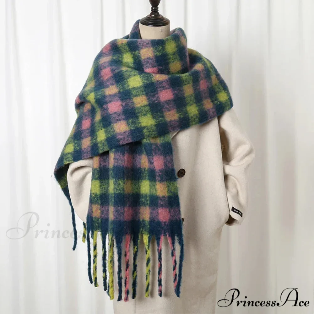 Chunky Banded Cashmere Journey Wrap Scarf - Image 20