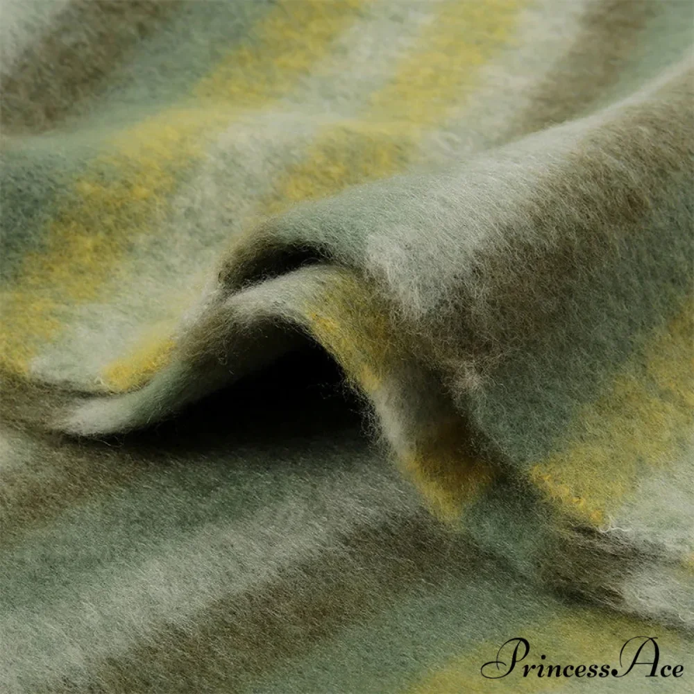 Chunky Banded Cashmere Journey Wrap Scarf - Image 4