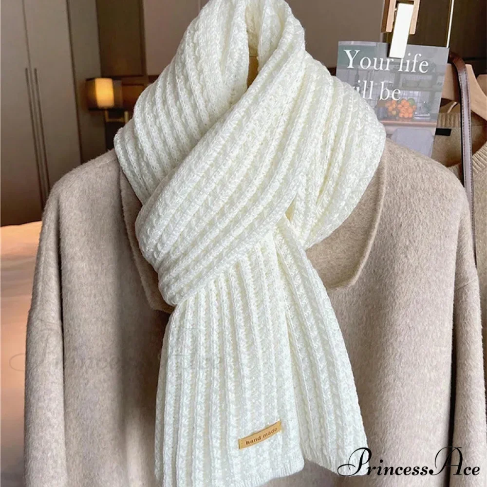 Chunky Knitted Cashmere Winter Scarf - Image 3