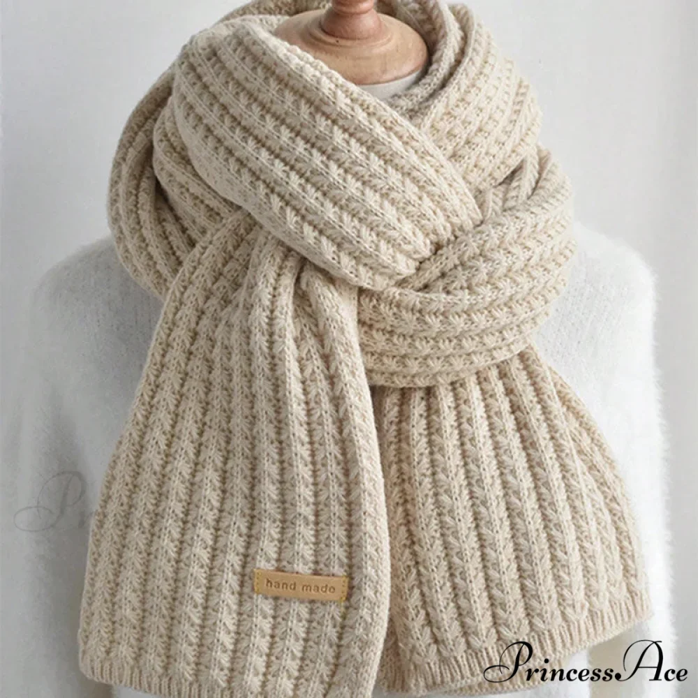 Chunky Knitted Cashmere Winter Scarf - Image 5