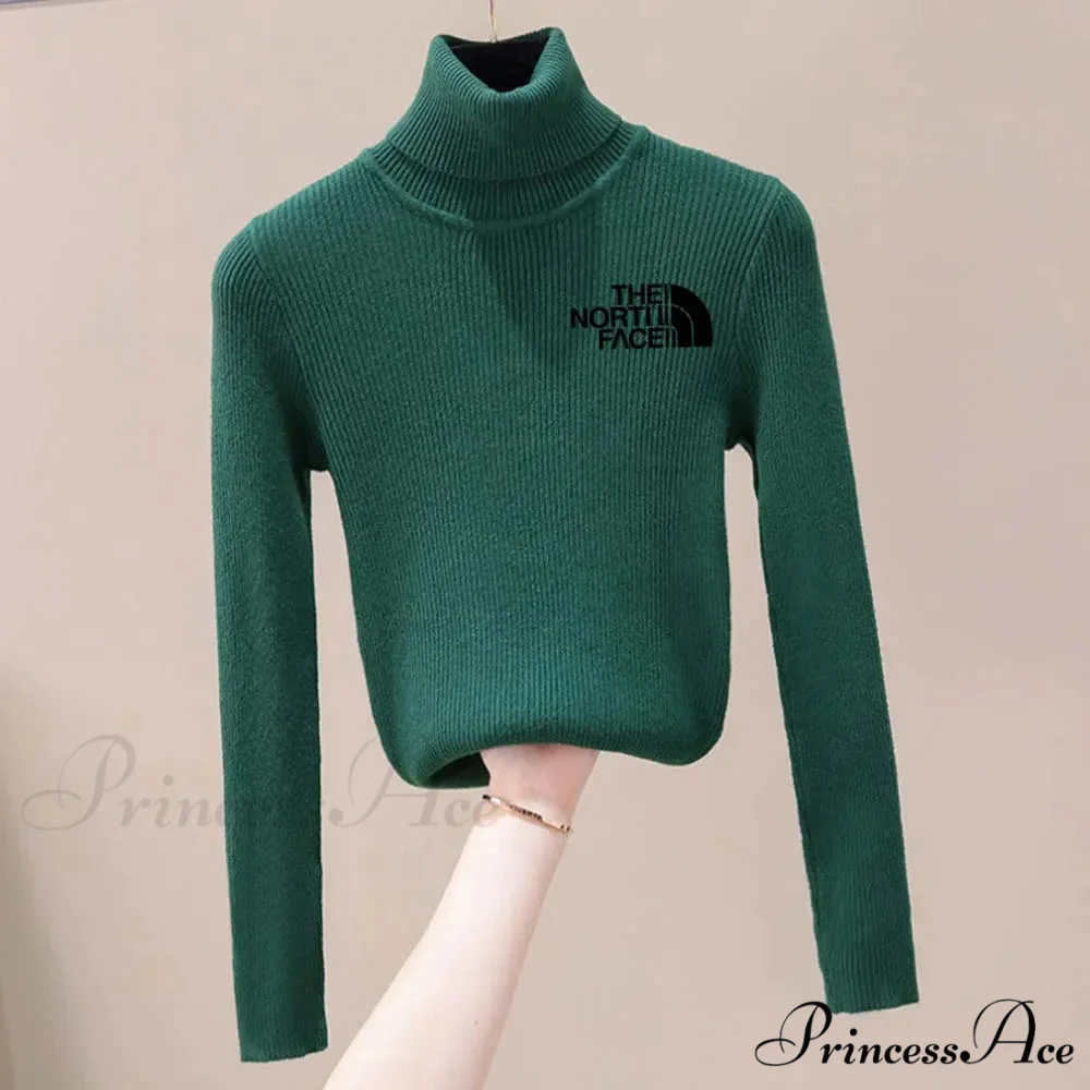Chunky Ribbed Jumper Cotton Turtleneck Knit Pullover Top - Image 14