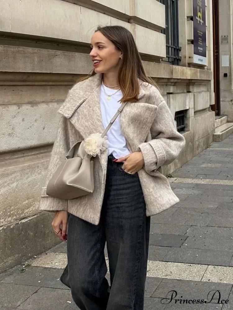 Chunky Woolen Cropped Jacket