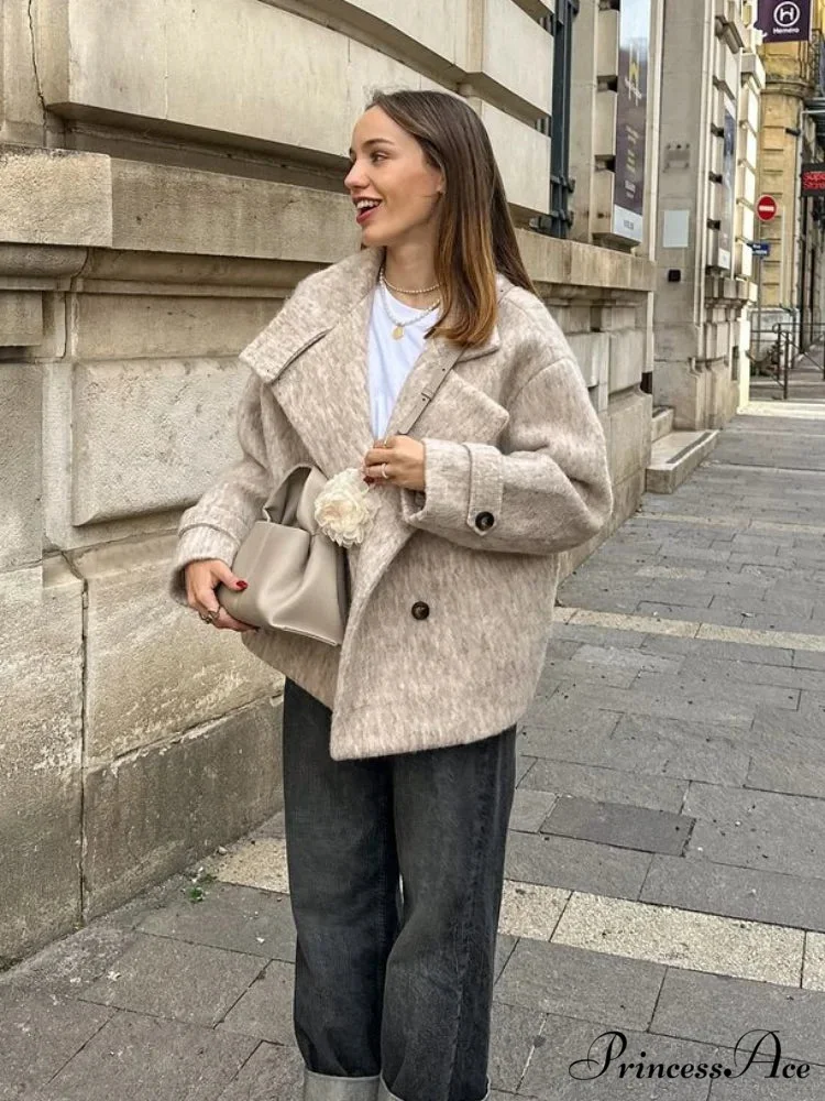 Chunky Woolen Cropped Jacket - Image 2