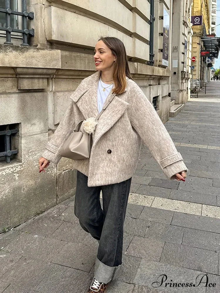 Chunky Woolen Cropped Jacket - Image 6