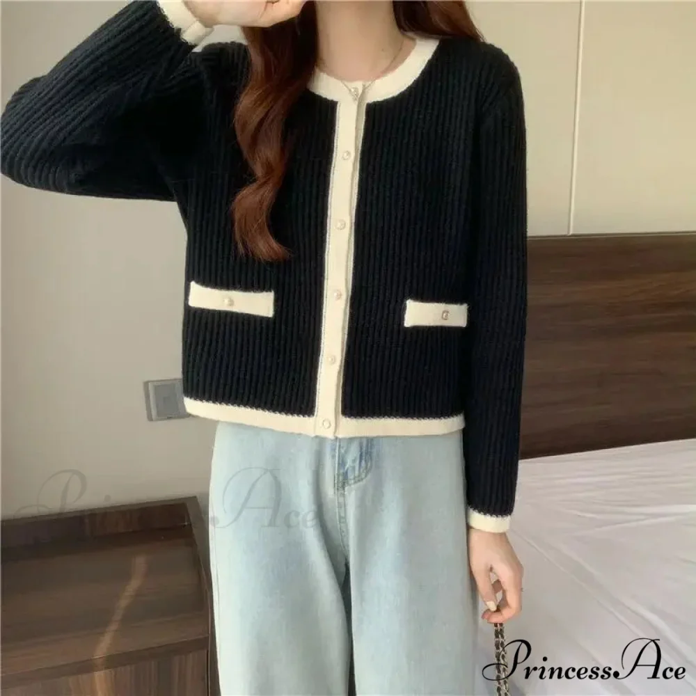 Circular Neck Fastener Stylish Cardigan - Image 6