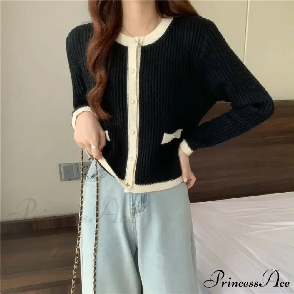Circular Neck Fastener Stylish Cardigan - Image 7