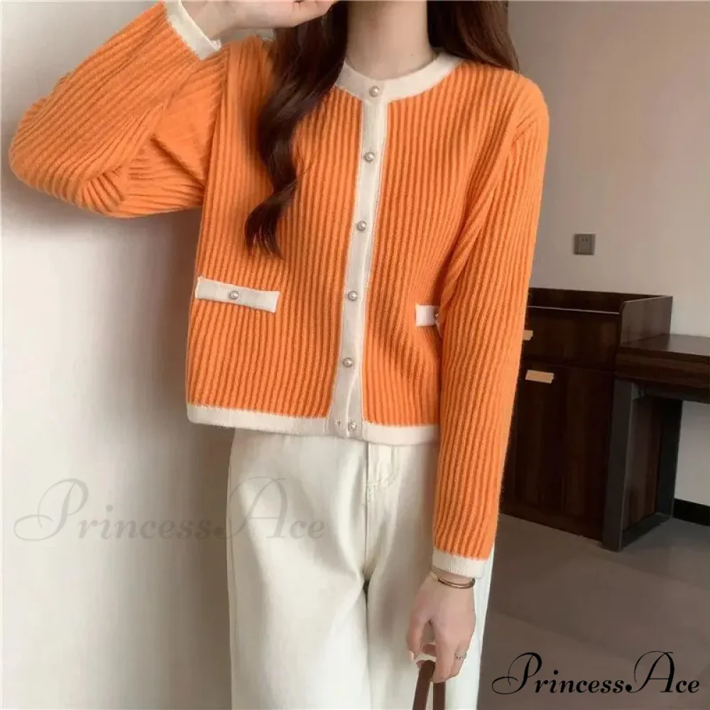 Circular Neck Fastener Stylish Cardigan - Image 8