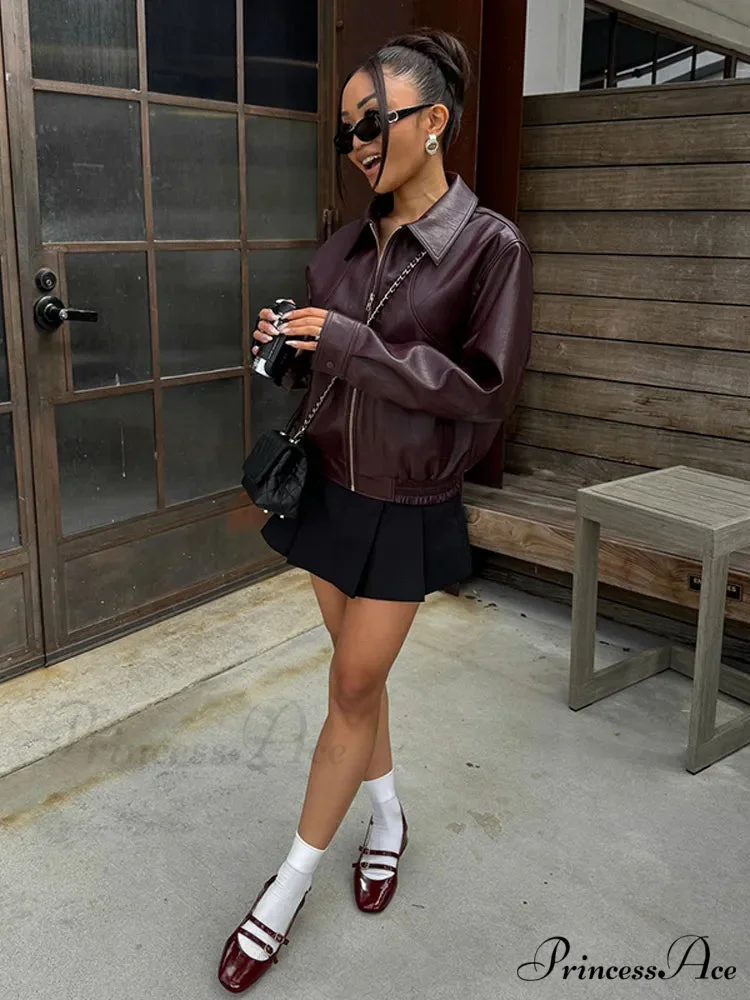 Classic Strong Faux Leather Coat - Image 4