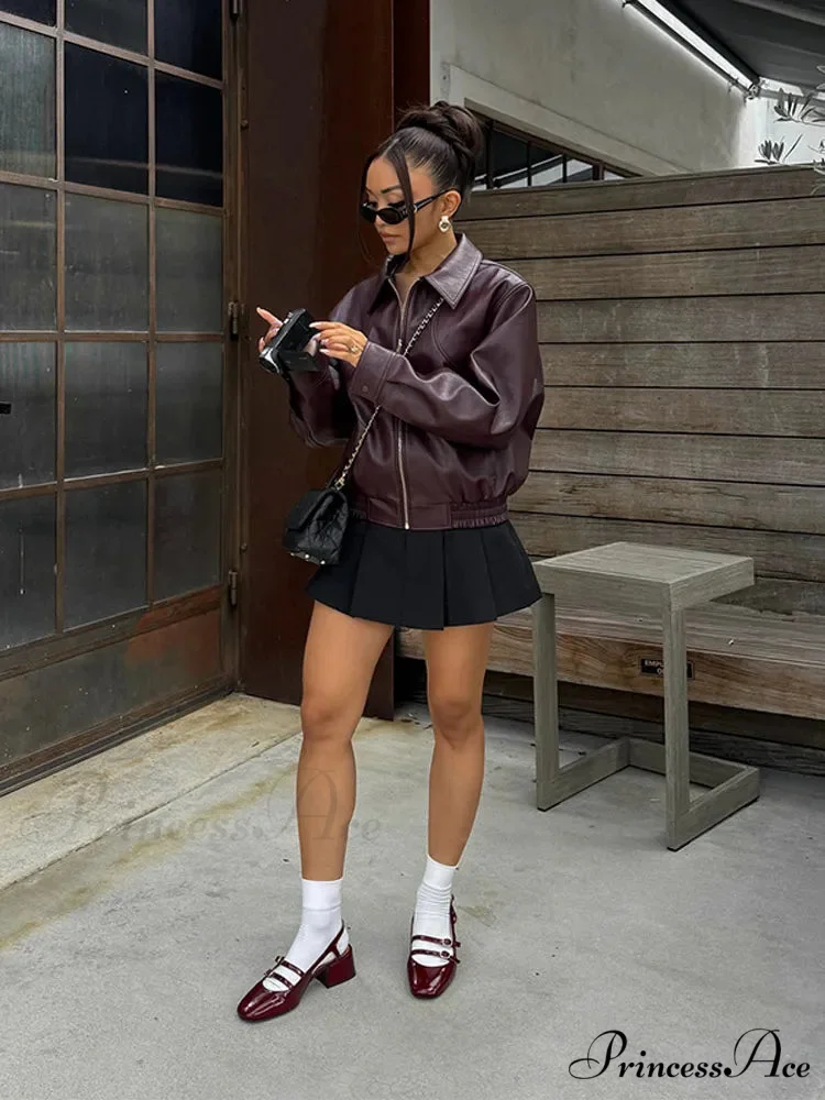 Classic Strong Faux Leather Coat - Image 5