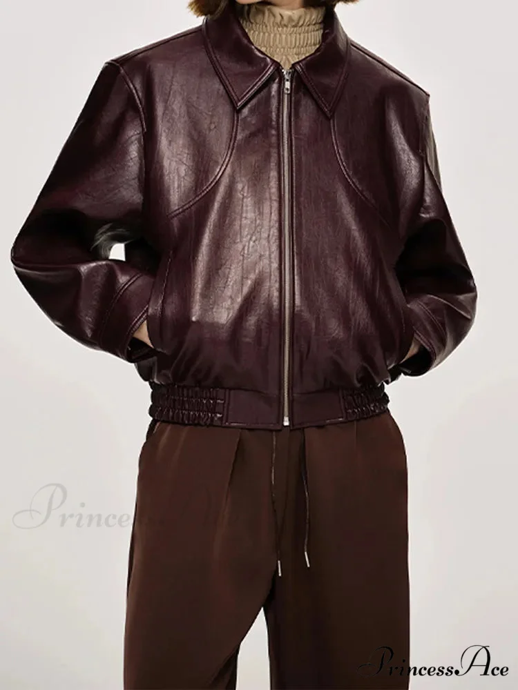 Classic Strong Faux Leather Coat - Image 6