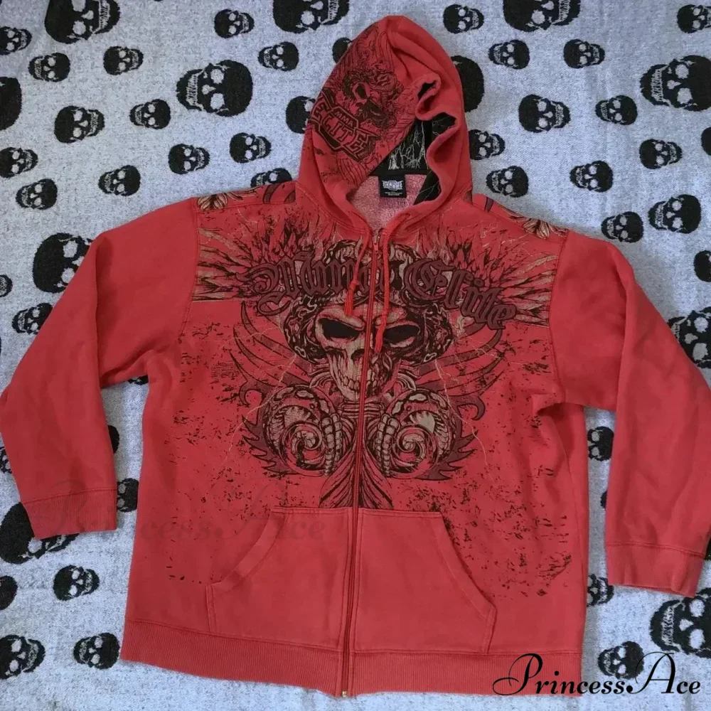 Clown Print Fleece Hoodie - Image 4