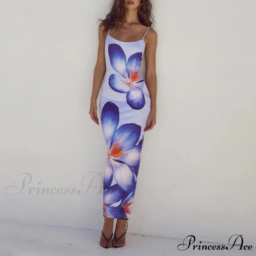Cocktail Bodycon Flower Print Split Summer Streetwear Flower Dress - Image 10
