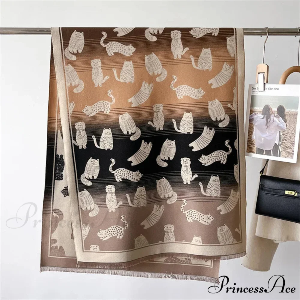 Cold Cashmere Feline Pashmina Scarf - Image 2