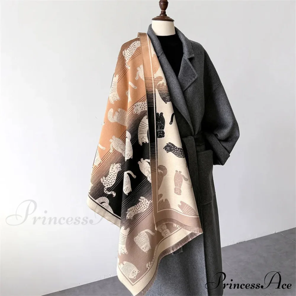 Cold Cashmere Feline Pashmina Scarf - Image 3