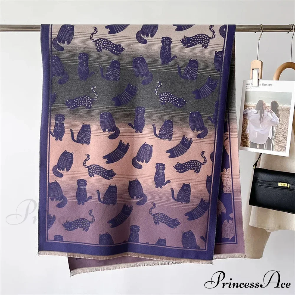 Cold Cashmere Feline Pashmina Scarf - Image 4