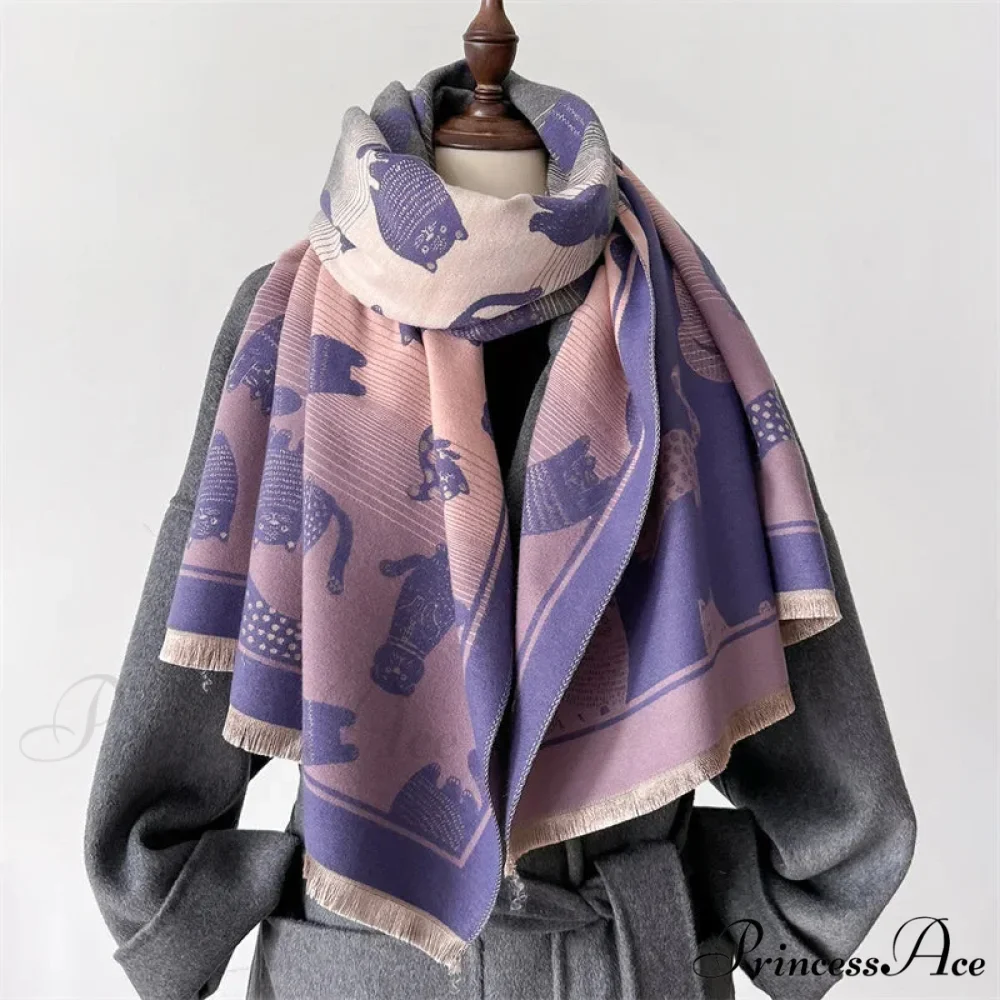 Cold Cashmere Feline Pashmina Scarf - Image 5