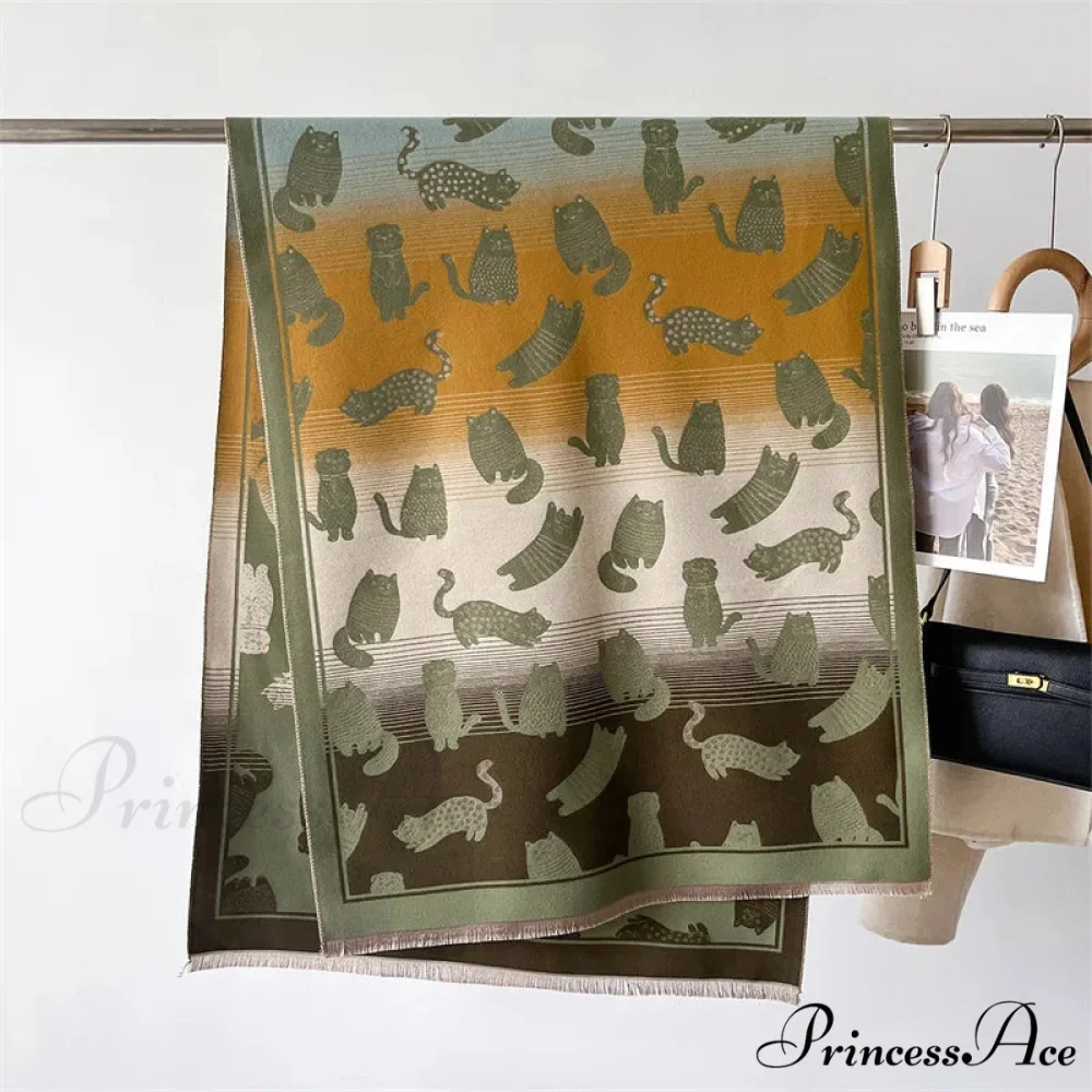 Cold Cashmere Feline Pashmina Scarf - Image 6