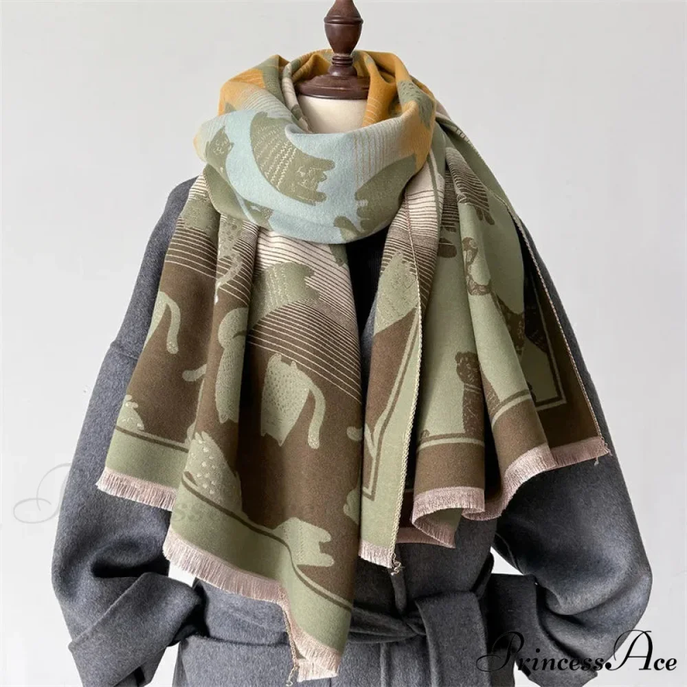 Cold Cashmere Feline Pashmina Scarf - Image 7