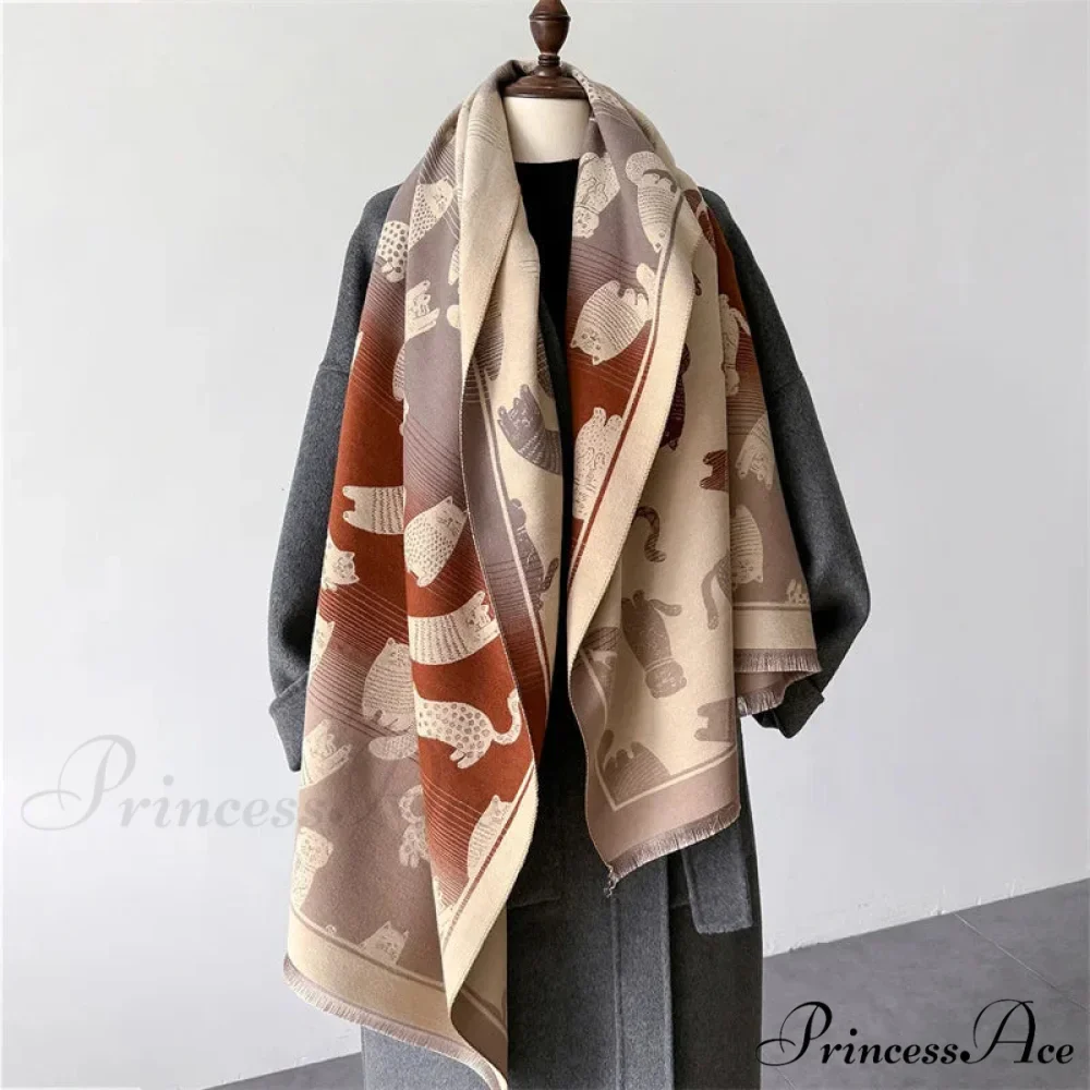 Cold Cashmere Feline Pashmina Scarf - Image 9