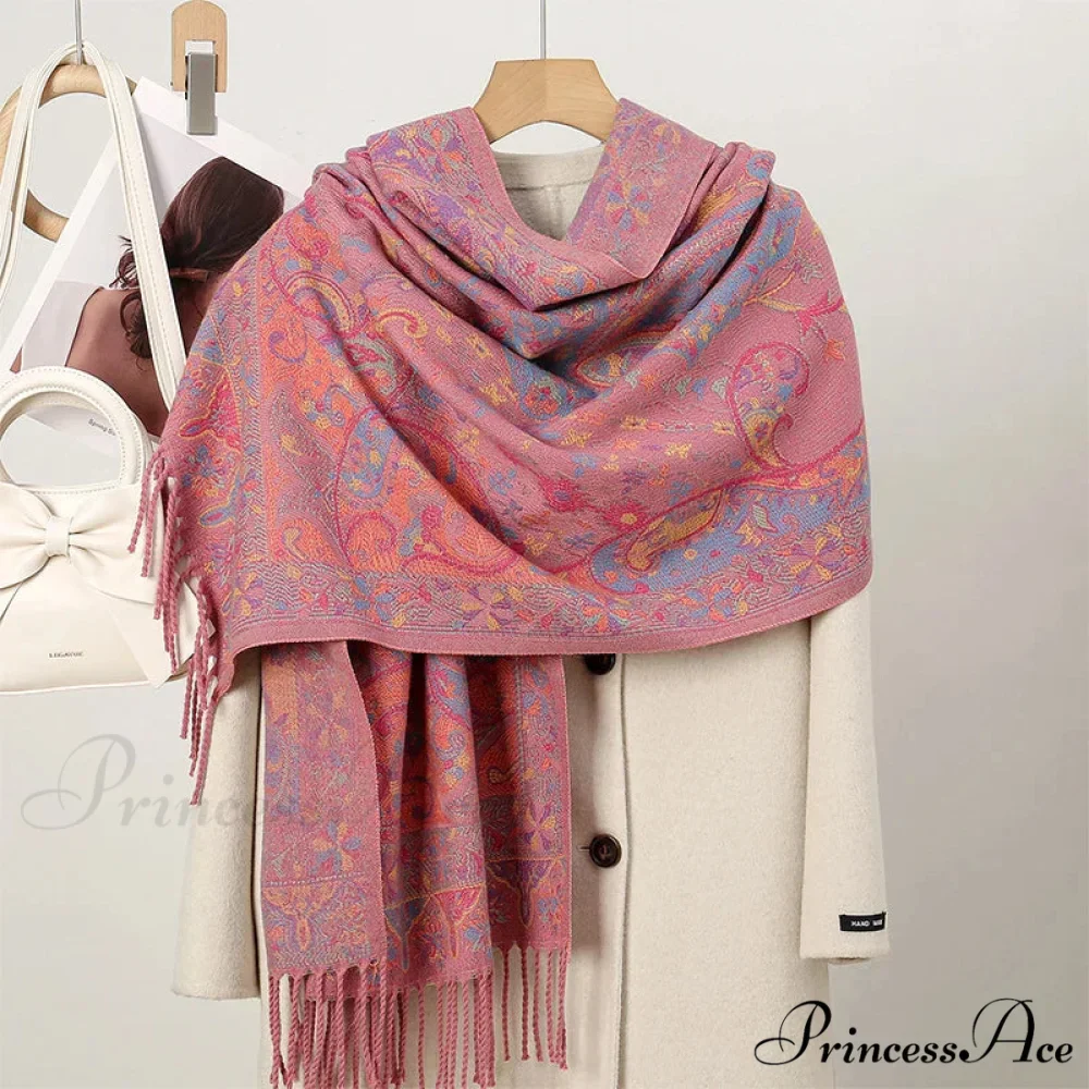 Cold Paisley Cashmere Pashmina Scarf - Image 20