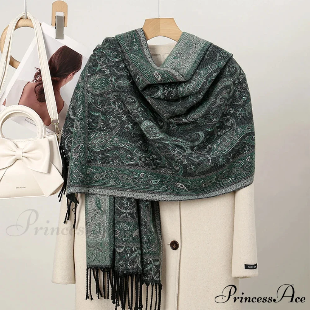 Cold Paisley Cashmere Pashmina Scarf - Image 23