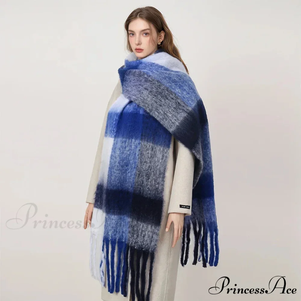 Cold Plaid Cashmere Pashmina Scarf - Image 2