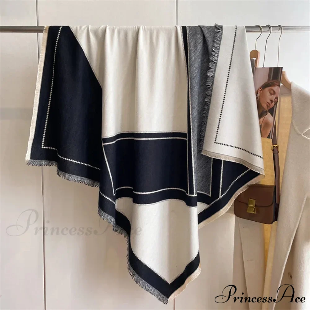 Cold Weather Soft Woolen Checkered Scarf - Image 3