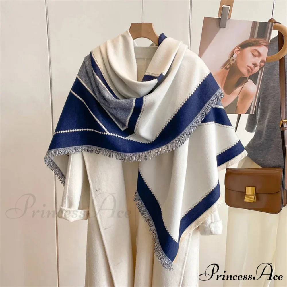 Cold Weather Soft Woolen Checkered Scarf - Image 4