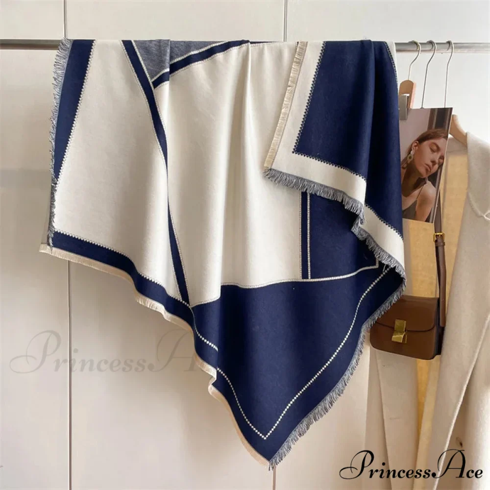 Cold Weather Soft Woolen Checkered Scarf - Image 6