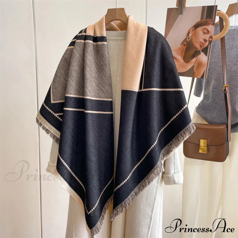 Cold Weather Soft Woolen Checkered Scarf - Image 8