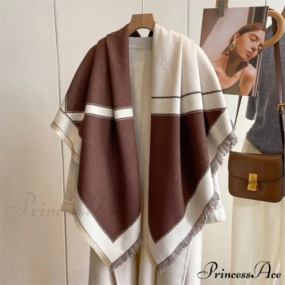 Cold Weather Soft Woolen Checkered Scarf - Image 9