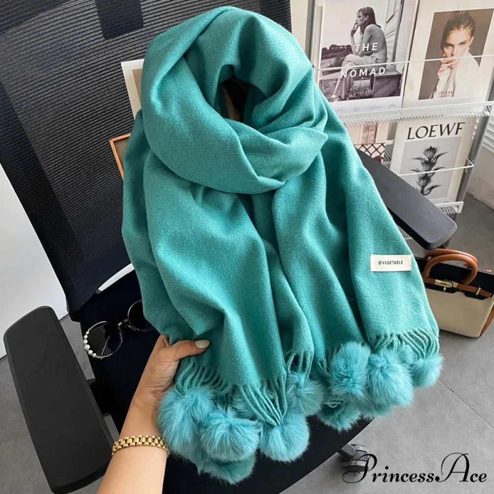 Cold Weather Soft Woolen Solid Wrap Scarf - Image 11