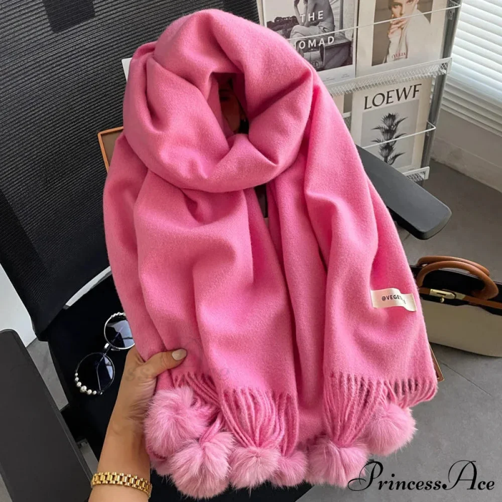 Cold Weather Soft Woolen Solid Wrap Scarf - Image 5