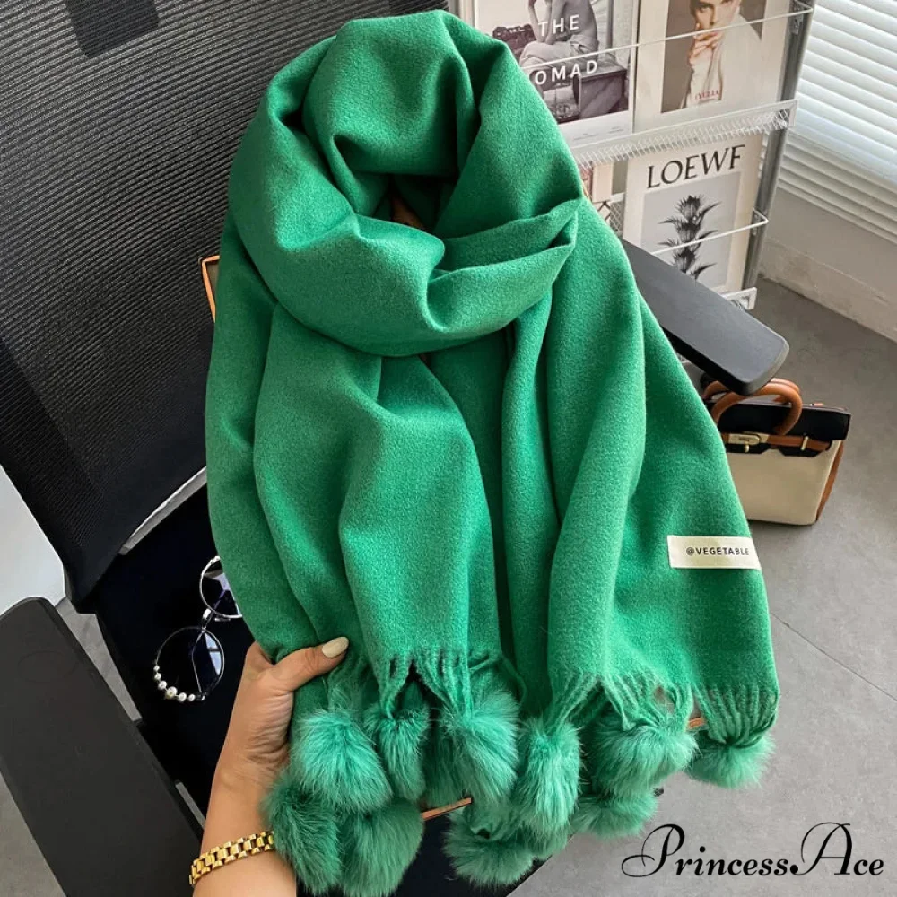 Cold Weather Soft Woolen Solid Wrap Scarf - Image 6
