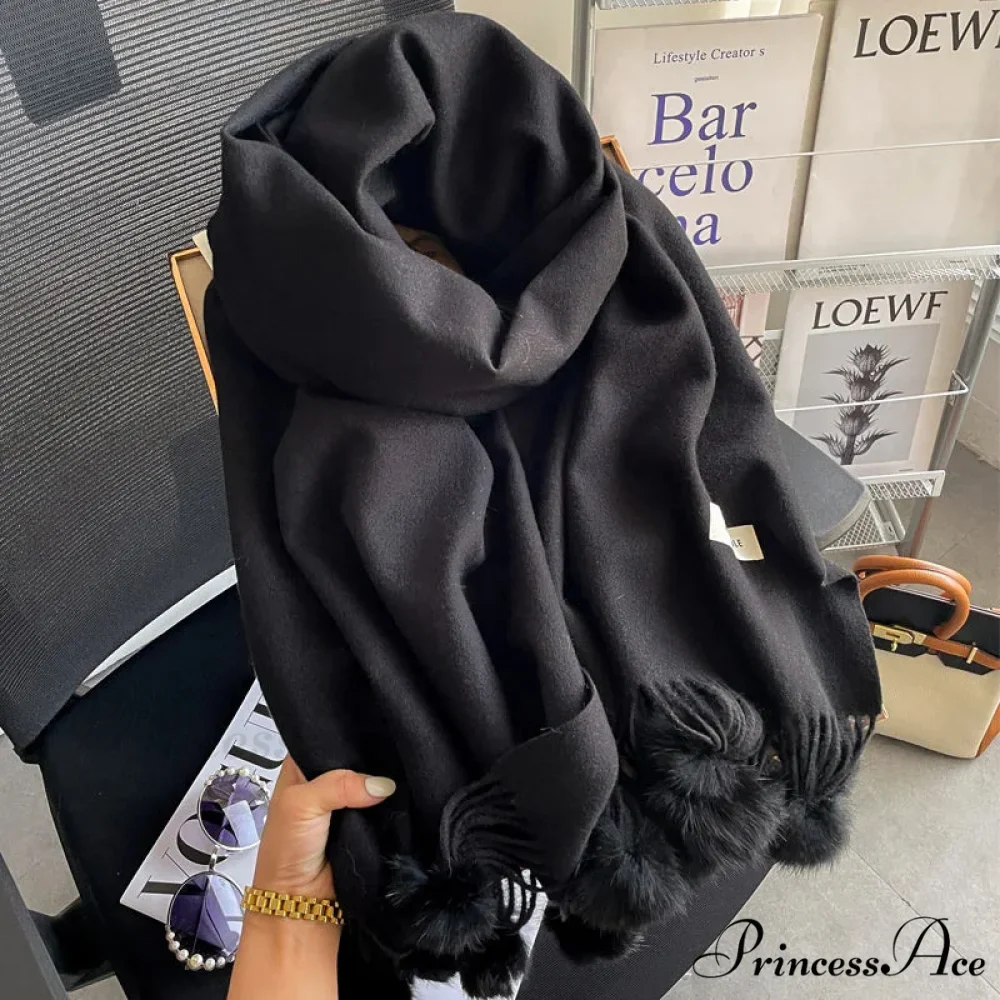 Cold Weather Soft Woolen Solid Wrap Scarf - Image 8