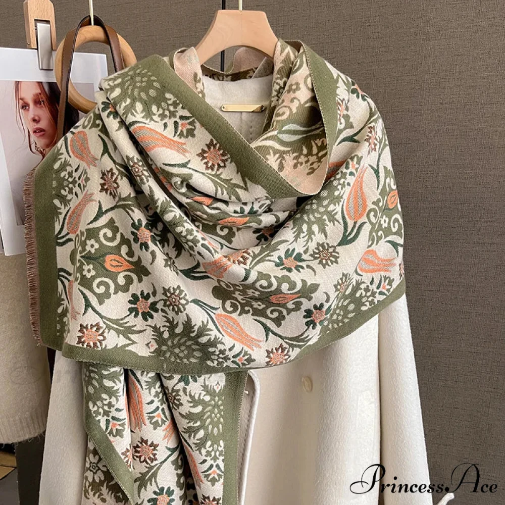 Cold Weather Soft Woolen Thick Wrap Scarf - Image 6