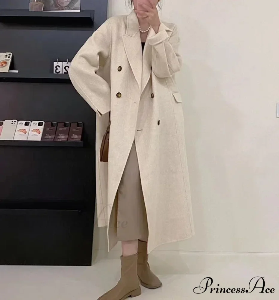 Collar Cashmere Wool Overcoat - Image 2
