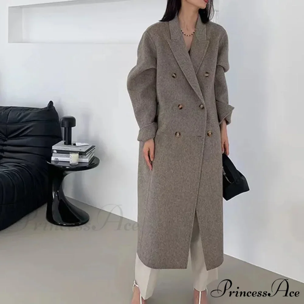 Collar Cashmere Wool Overcoat - Image 4