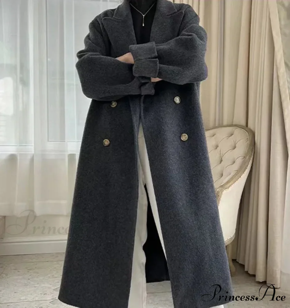 Collar Cashmere Wool Overcoat - Image 7