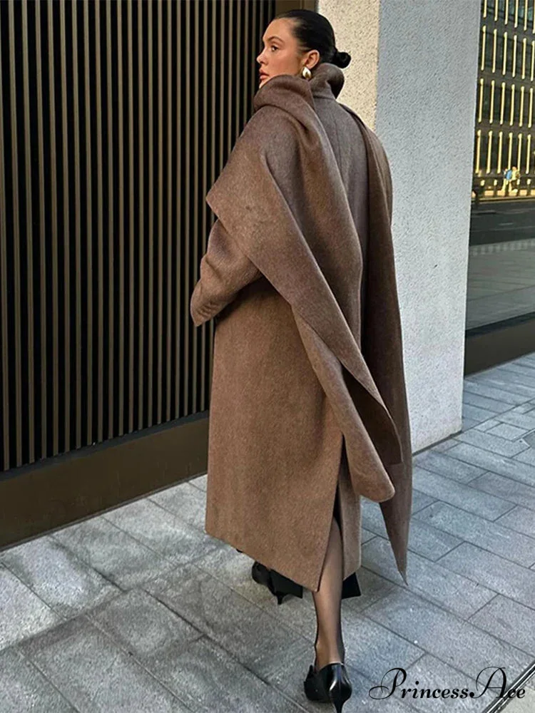 Collar Double-Breasted Overcoat - Image 3