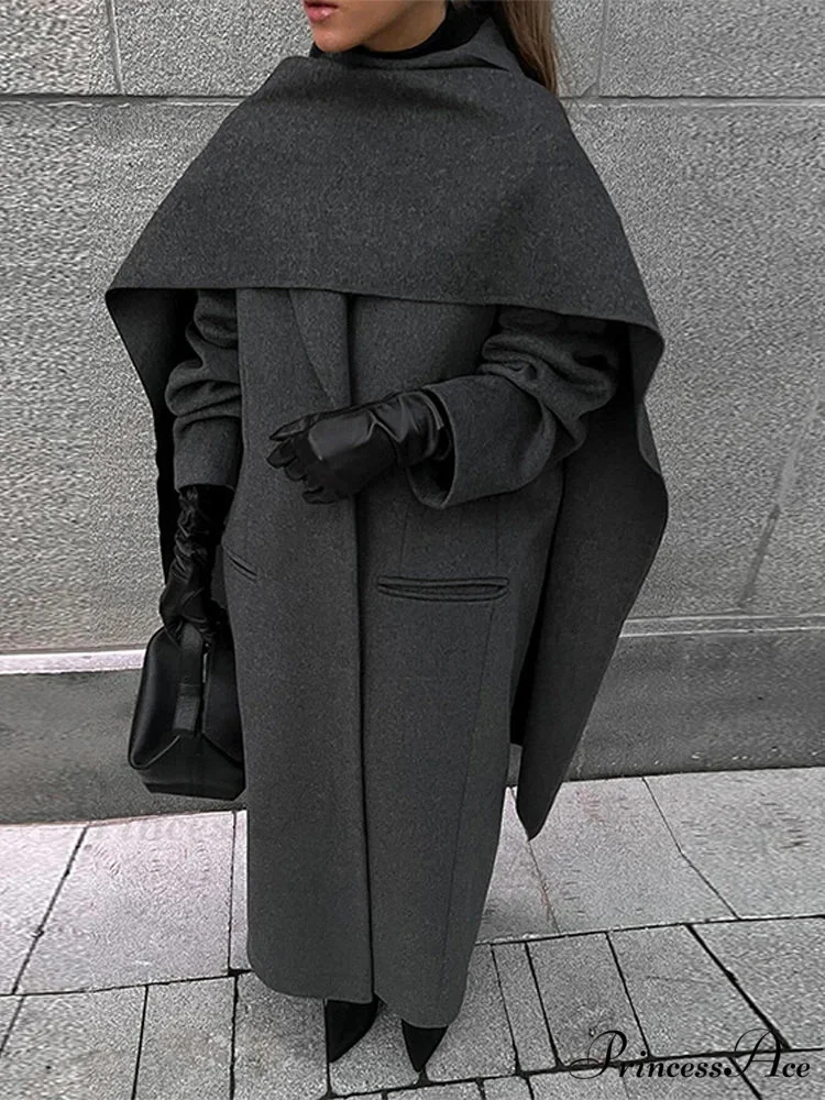 Collar Double-Breasted Overcoat - Image 4