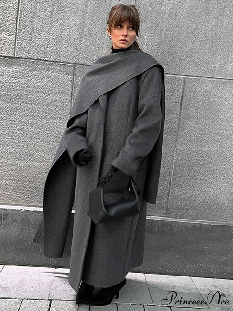 Collar Double-Breasted Overcoat - Image 5