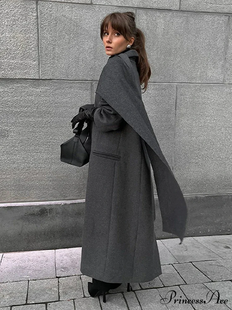 Collar Double-Breasted Overcoat - Image 6