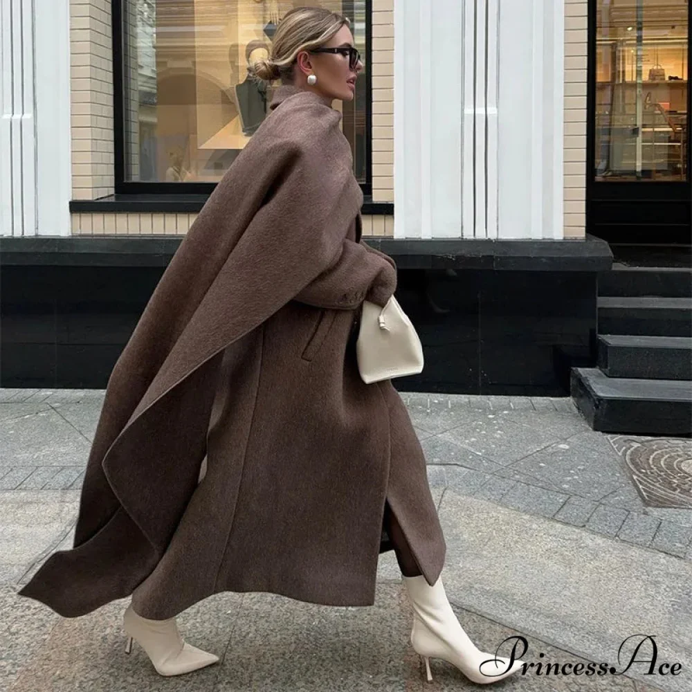 Collar Double-Breasted Overcoat - Image 7