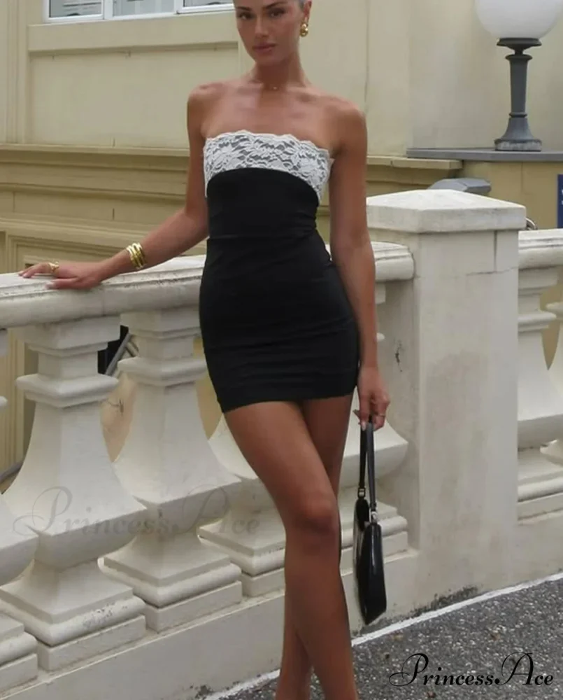 Colorful Bandeau Celebration Mini Dress - Image 2